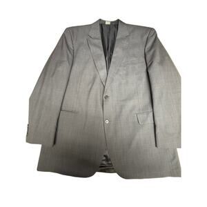 "Jos. A Bank"‎ 2 Pc Men's Suit Dk Grey,Black,Blue Windowpane SZ 48L PLEASE READ!
